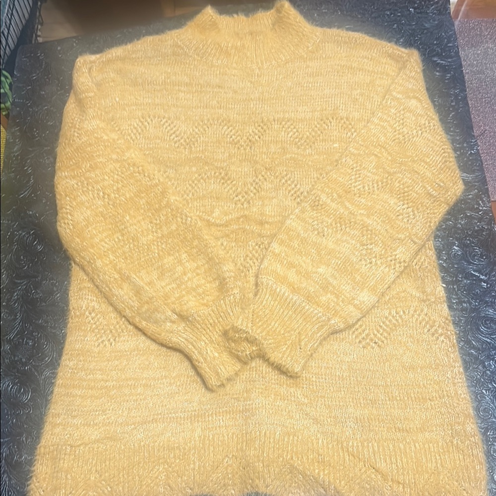 LC Lauren Conrad Mustard Knit Sweater